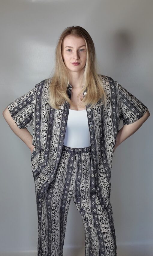 Zweiteiler Vintage Satin (M-XL) – Bild 2