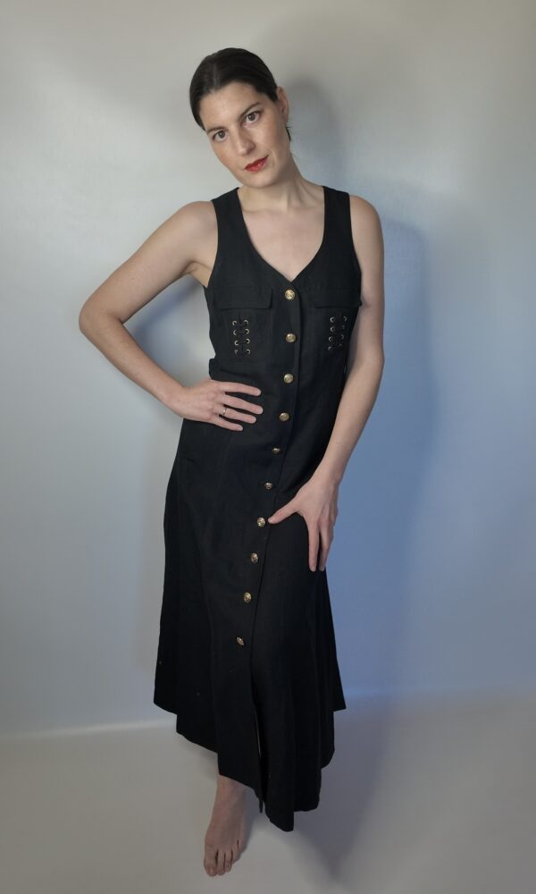 Kleid mit Knopfleiste (M) – Bild 4