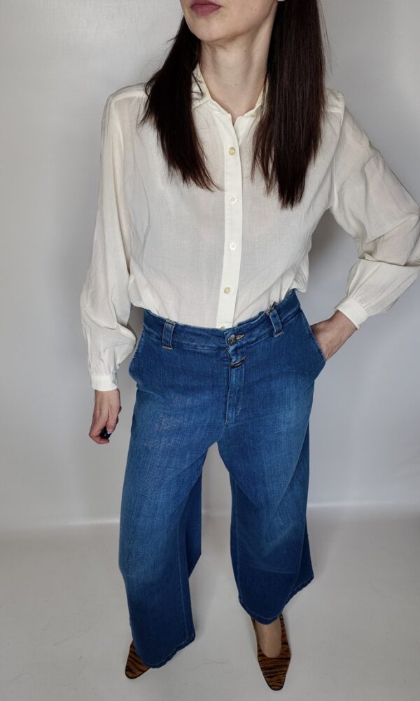 Bluse Vintage semitransparent (M) – Bild 2