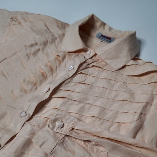 Bluse Satin Vintage (XS-M) – Bild 3
