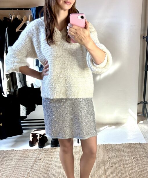 Alternative view of Vintage Pullover Mesh-Optik (L)