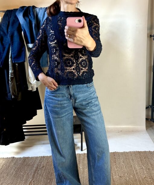 Alternative view of MAJE Shirt mit Spitze (S)