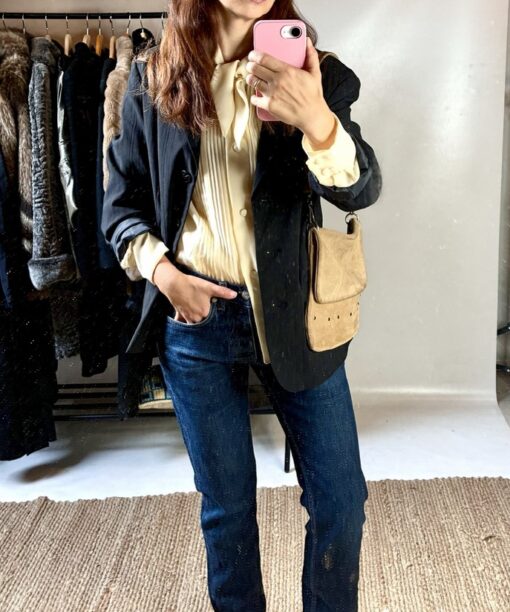 Alternative view of Vintage Bluse mit Schleife (XL)